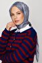 شال جاكار حريري بنمط مربعات الكاروهات - 2