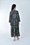 (LONG ETHNIC PATTERNED COMFORTABLE CUT SILK DRESS) - 6