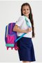 Purple Pull-Along School Bag Set - Light-Up Wheels - For Girls - 2