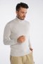 Light Gray Men's Cotton Turtleneck Sweater