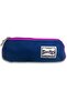 Coral High Purple-Navy Blue Three Compartment Pencil Bag