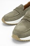 Runo Men's Khaki Suede Genuine Leather Loafer Shoes - 3