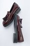 Genuine Patent Leather Burgundy Women's Shoes George Hogg - 6