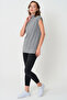 Women's Stand Collar Sleeveless Knitted 100% Cotton Tunic Gray - 7