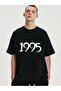 Men's Brown 1995 Printed Crew Neck Tshirt
