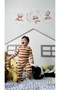Girl-Boy Bodysuit Long Sleeve Snap Body 100% Cotton, Flexible, Lycra Combed Cotton - 4