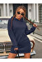 Women's Solid Color Sweatshirt Dress / Tunic - 3