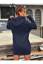 Women's Solid Color Sweatshirt Dress / Tunic - 2