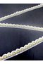 Lycra Free Rigid Nylon Lace EN 2 cm Length 10 Meters Ecru Edge Model Gold-Gold Glitter - 2