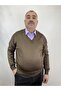 Men's Winter Thin Knitwear V-Neck Knitwear Non-Pilling Dad Sweater - 3