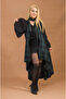 Women's Stamp Black Emerald Plaid Long Vest - 3