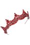 Crystal Rhinestone Shiny Bridal Princess Crown for Henna Night Queen Costume Crown Burgundy - 5