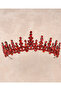 Bright Shuttle Jewelled Bridal Crown Costume Crown for Henna Night Red - 4