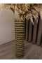 60 cm Wicker Braided Narrow Vase - Decorative Metal Wire and Flower Pump - 6