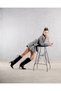 Ziva Buckle Detailed Black Matte Black 9 cm Women's Boots, Heeled Boots - 6