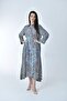 Long Ethnic Patterned Comfortable Cut Silk Dress (LONG ETHNIC PATTERNED COMFORTABLE CUT SILK DRESS) - 6
