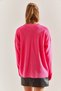 Women's Fuchsia Shoulder Detailed Knitwear Sweater Stk165 - 2
