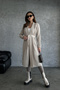Shawl Collar Model Belted Long Knitwear Cardigan - 3
