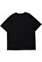 Black Feel Good Bear Printed Oversize Crew Neck Men's T-Shirt - 2