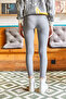 Women's Smoked Thick Corded Ribbed Tights TYT-19000077 - 6