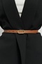 Women's Gold Buckle Belt Waist Belt Coat Belt Dress Belt Pants Belt - 2