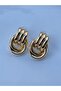Hailey Series Triple Knott Gold Earrings - 2