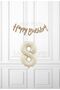 8 Years Old Kraft Happy Set - Kraft Happy Birthday Banner - Cream Colored Number Balloon