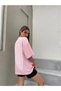 Women's Baby Pink Save Our Seas Printed Oversize Crew Neck Tshirt - 2