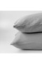 4 Layer Muslin 2-Piece Pillowcase Set 100% Organic Cotton, 50X70 cm Dove Grey, Bohemian, Simple, Soft