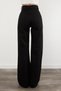 Regular Cut Wide Leg High Waist Children's Black Jean Trousers - 3