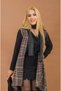 Women's Multicolored Plaid Long Vest - 2