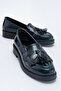 Patent Leather Navy Blue Women's Shoes - 5
