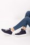 Genuine Leather Inside and Outside Fur Detailed Casual Sports Boots gnd.2023 - Navy Blue - 37 - 6