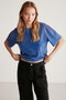 Oversize Blue T-shirt - Eliza Washed - 4