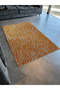 Orange Beige Themed Abstract Animal Zebra Patterned Creative Modern Decorative Carpet 2820 - 3