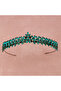 Crystal Jewelled Flower Patterned Bridal Henna Night Crown for Special Nights Crown Green - 2