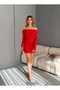 Madonna Collar Gathered Bodycon Long Sleeve Dress - 2