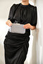 Silver Satin Women's Evening Dress Wedding Bag - 3