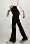 High Waist Women's Black Spanish Leg Jeans Lycra Stretchy Jeans - 2