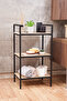 Multi-Purpose Bathroom Organizer 3 Shelves Bathroom Kitchen Shelf Metal Wooden Stainless Shelf - 4