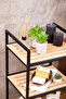 Multi-Purpose Bathroom Organizer 3 Shelves Bathroom Kitchen Shelf Metal Wooden Stainless Shelf - 5