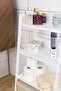 Multi-Purpose Bathroom Organizer Shelf 4-Tier Conical Bathroom Shelf Metal Wooden Organizer Open Cabinet - 5