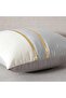 2 PCS Gold Leather Striped Velvet Look Decorative Throw Pillow Cover - 2