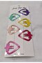 6-Piece Patterned Mixed Pastel Color 4.5cm Children's Snap Button Clip - 2