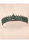 Crystal Jewelled Bridal Wedding Tiara Elegant Princess Crown for Brides Green - 6