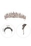 Crystal Jewelled Bridal Wedding Crown Princess Crown Silver for Special Day and Parties - 6