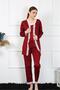 Zühre Women's 3-Piece Burgundy Dressing Gown Set 16108 - 5