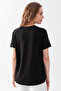 Women's Black Chest and Shoulder Tulle Detailed Sequin Embroidered Blouse - 6