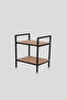 Multi-Purpose Bathroom Organizer 2 Shelves Bathroom Kitchen Shelf Metal Wooden Stainless Shelf - 6