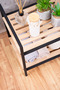 Multi-Purpose Bathroom Organizer 2 Shelves Bathroom Kitchen Shelf Metal Wooden Stainless Shelf - 4